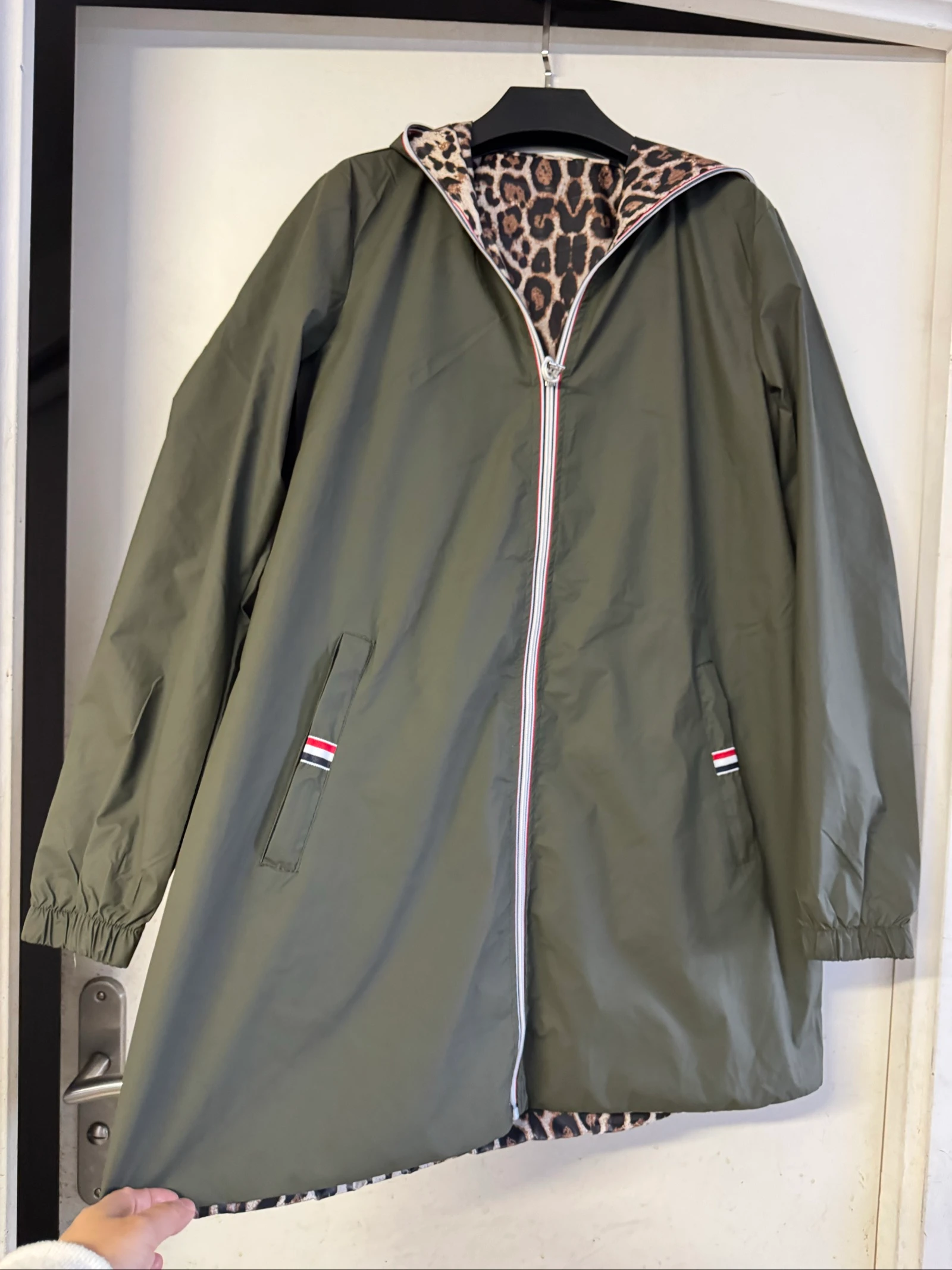 Impermeable reversible léopard taille m